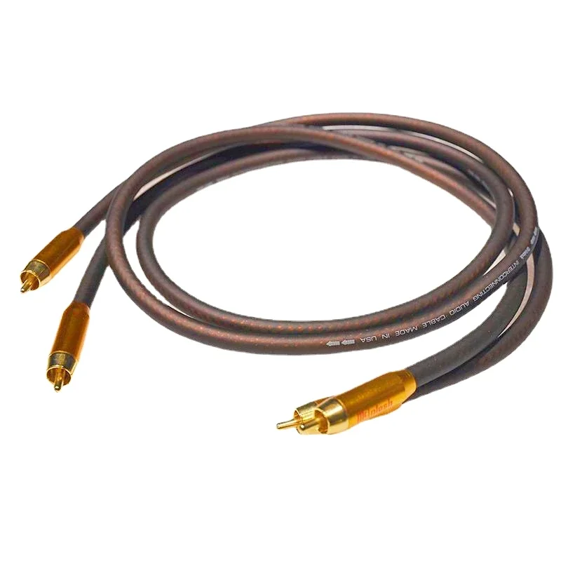 McIntosh RCA Cable Pure Copper HiFi Audio Amplifier Signal Cable Gold-plated 2RCA To  2RCA Interconnection Cables