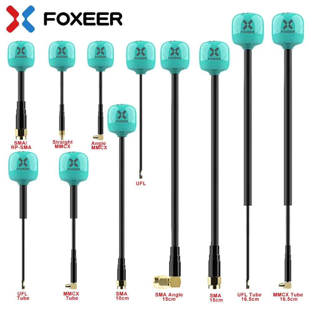 FOXEER FPV Antenna Lollipop 4 Plus 4+ 2pcs 5.8G 2.6dBi Omni Mini Antenna RHCP SMA Straight 15CM RHCP for RC FPV Racing Drone