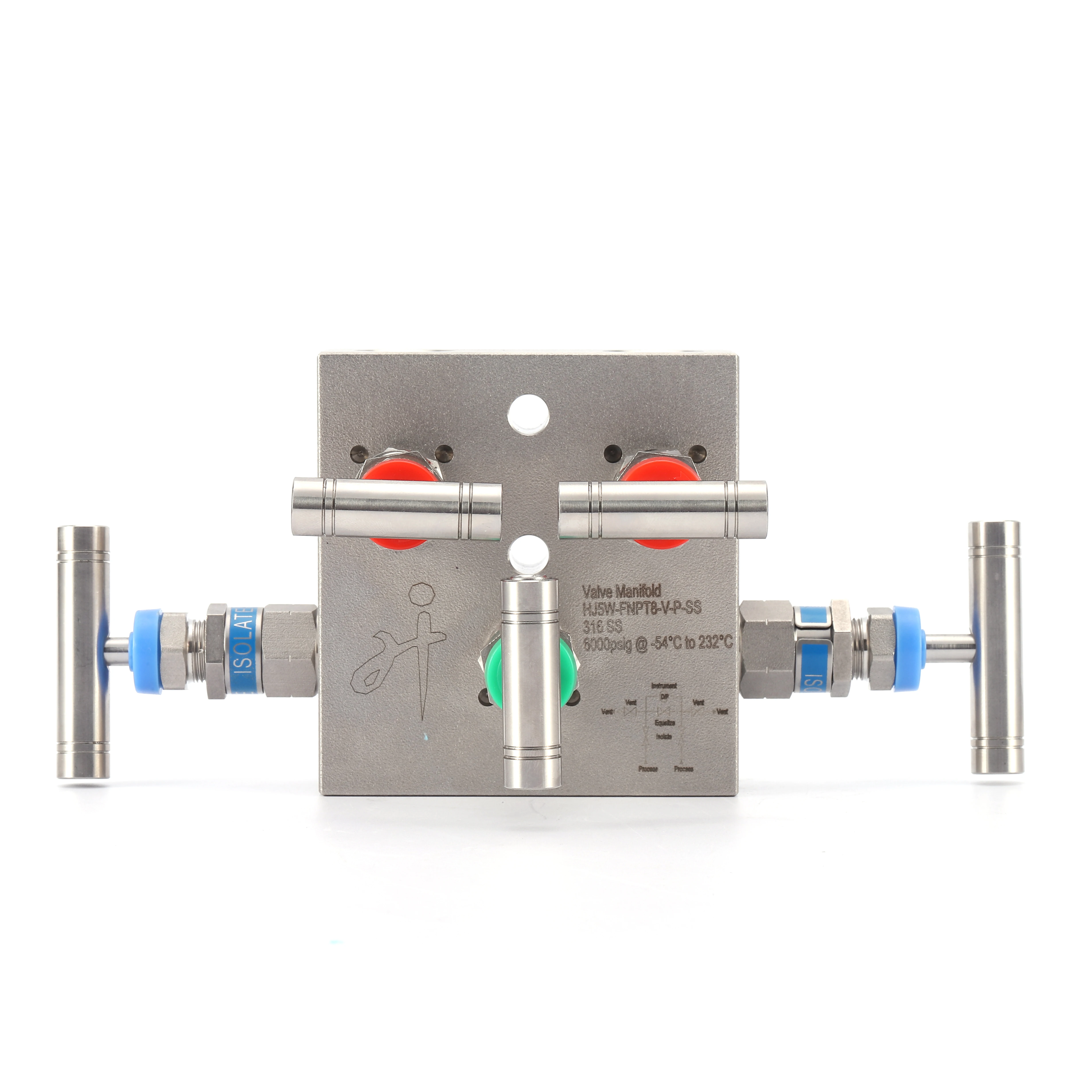 Qff3 Type SS316 Five-Valve Manifolds Stainless Steel Manifold 5 Way for Pressure Transmitters