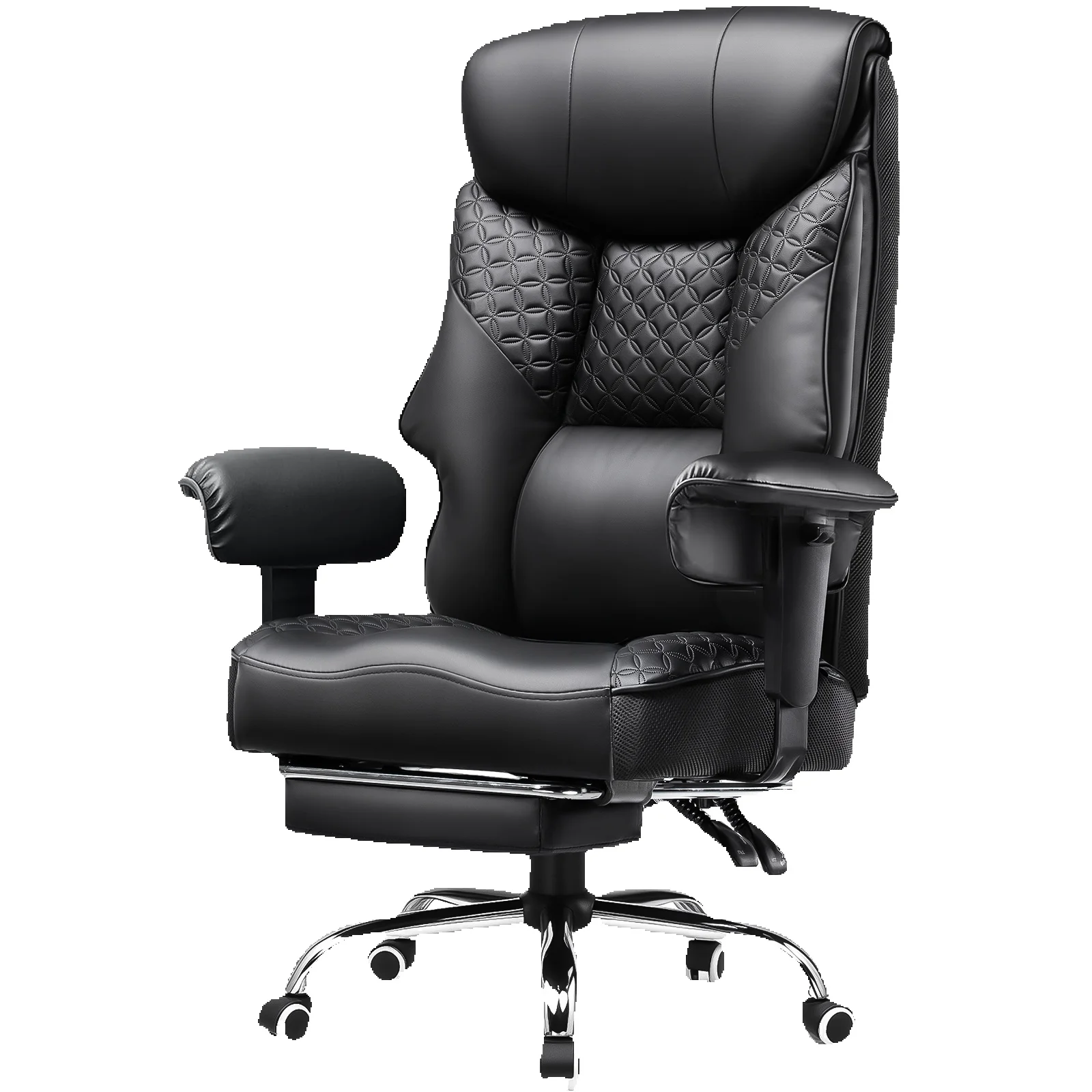 COMHOMA Gaming Stuhl für Große und Schwere Personen,ergonomischer Bürostuhl bis 180 kg, 3D Sitzkissen, verstellbar mit Fußstütze