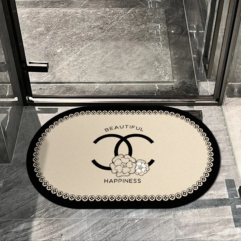 

Luxury Bathroom Floor Mat Dirt-resistant Diatom Mud Water Absorbing Quick-drying Anti-slip Household Bathroom Entrance Carpet