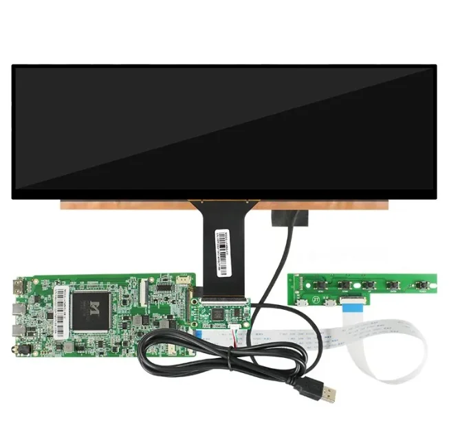 14 Inch 3840x1100 Slim Stretched Bar LCD Display 4K ADS Screen NV140XTM-N52 eDP 30 Pins Type-C HDMI Audio Controller Board