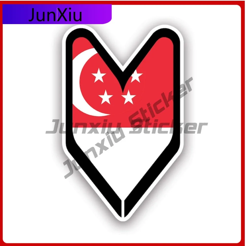 

Singaporean Driver Badge Stickerwaterproof Outdoor Decalswakaba Cute Laptop Waterproof Vinyl Decal For Car Windows And Sticker