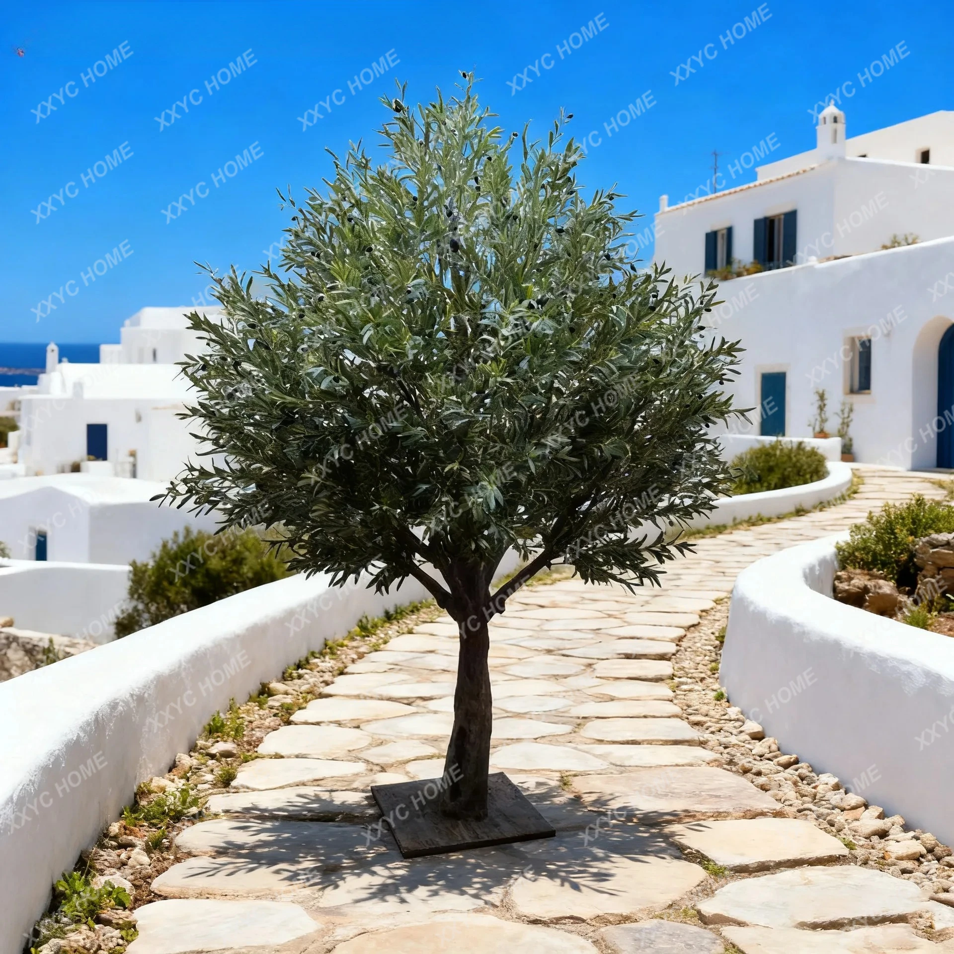 LXsimulation large olive tree taurant decoration ornament fiberglass simulation  Artificial decoration of simulated tree