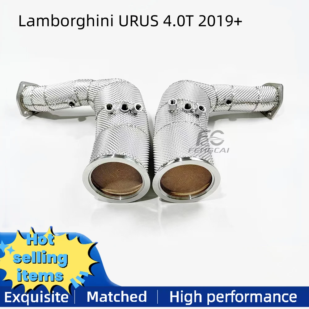 

High performance stainless steel exhaust pipe for Lamborghini URUS 4.0T 2019+No engine malfunction light insulated downpipe