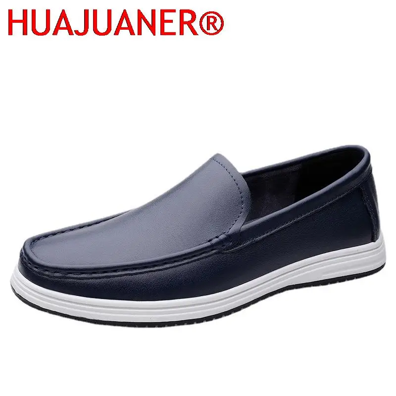 

Classic Mens Walking Loafers Wedding Driving Footwear Moccasins Men Casual Outdoor Shoes Leather Slip on Lightweight Shoes