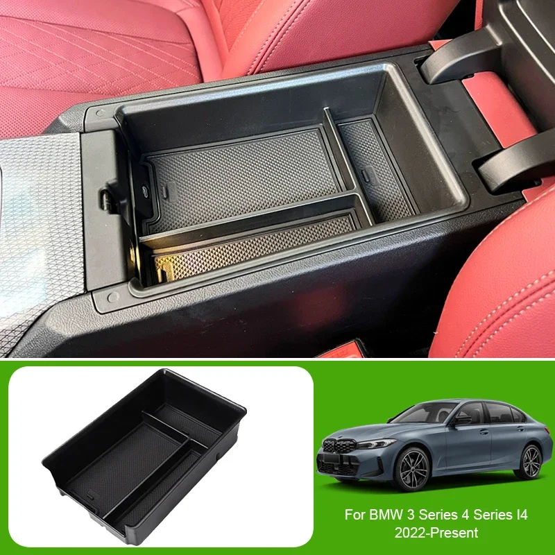 

Car Armrest Box Storage Center Console Organizer Tray Storage Box Tidying Accessory For BMW 3 Series 4 Series I4 2022-Present