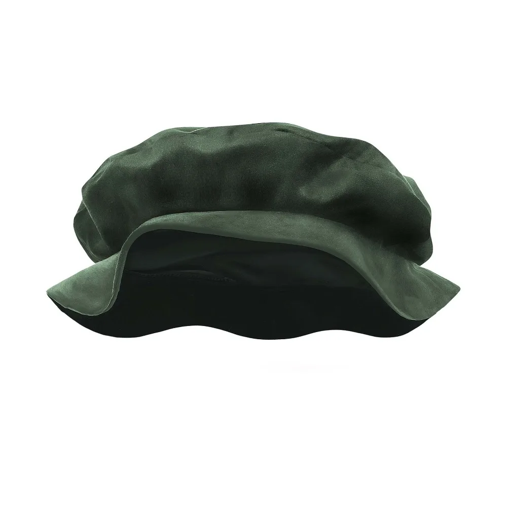 Faux Suede Medieval Flat Cap Elastic Band Soft Velvet Renaissance Beret Hat Breathable Fabric Classic Shape Mens Cosplay Cap