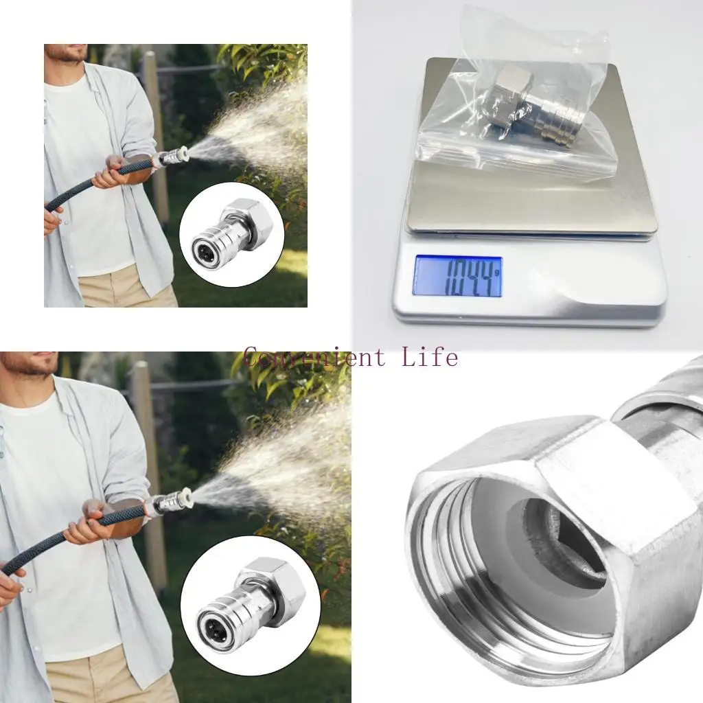 

L1EE Garden Hose Adapter for Tap Connector Mixer Hose Joiner Fitting Pipe Easy Installation Garden Hose Connector Fitting