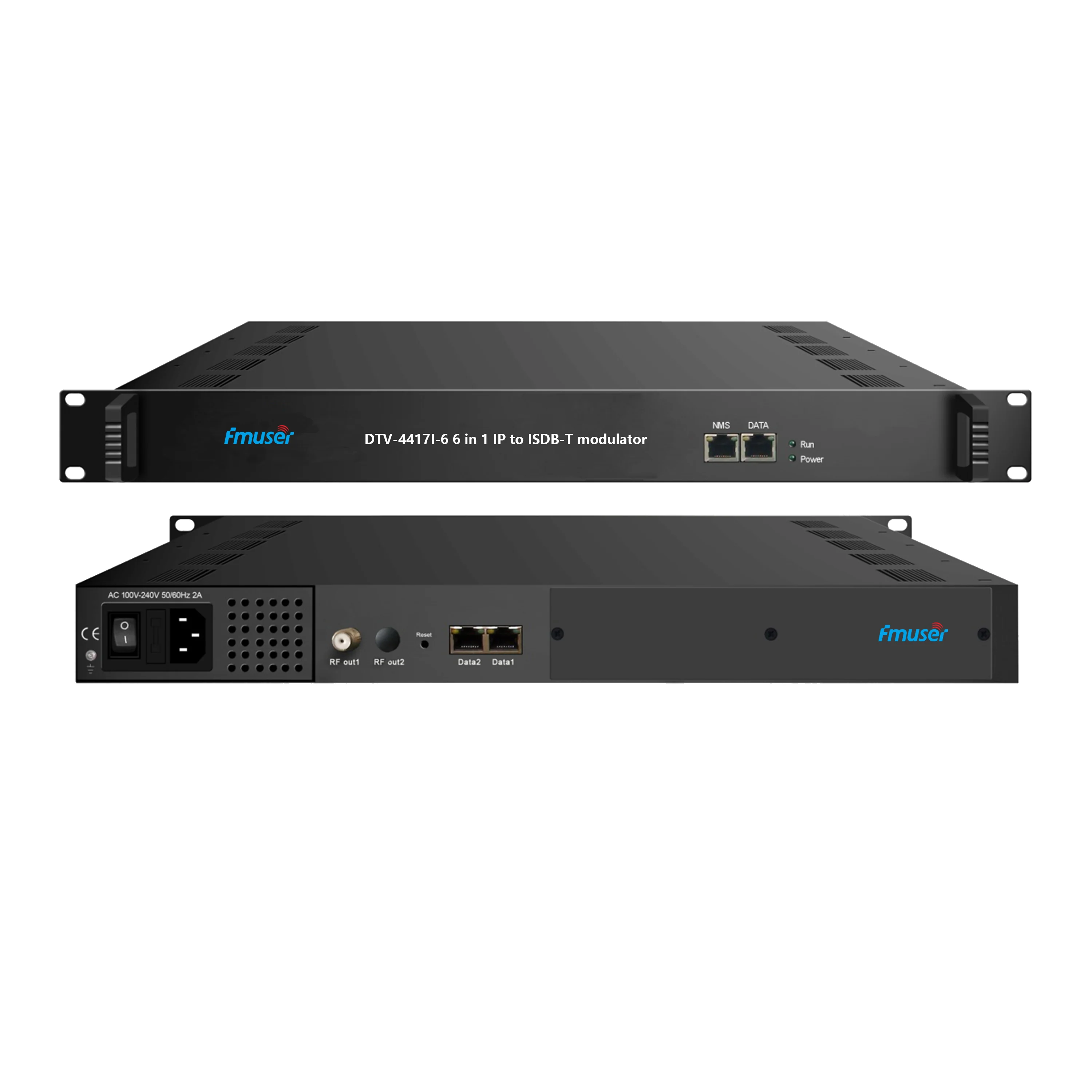 

FMUSER DTV-4417I-6/16 192/512 IP(MPTS or SPTS) through 3 GE Ports(UDP/RTP/RTSP) in 6/16 Mux-ISDB-T Modulator