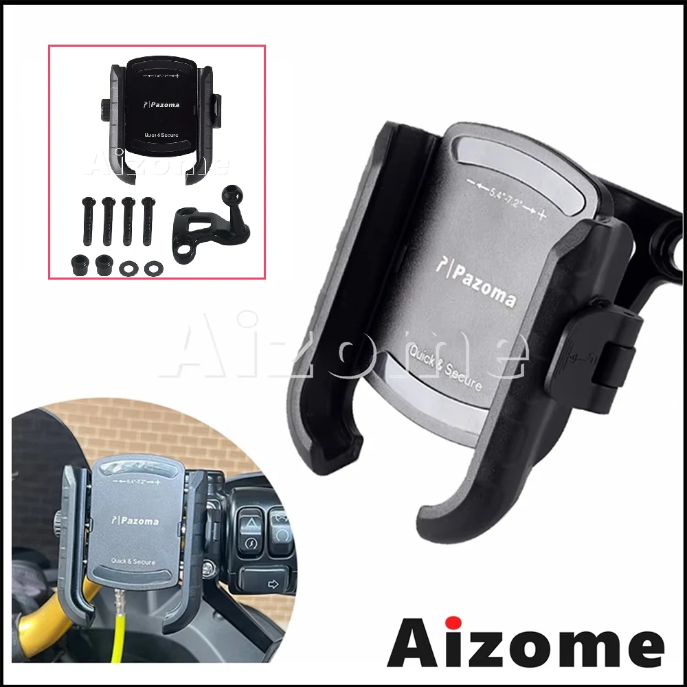 

360° Rotatable Motorcycle Handlebar Mobile Phone Holder Bracket Support Ball-tipped Mount For Harley Dyna Softail Touring Trike