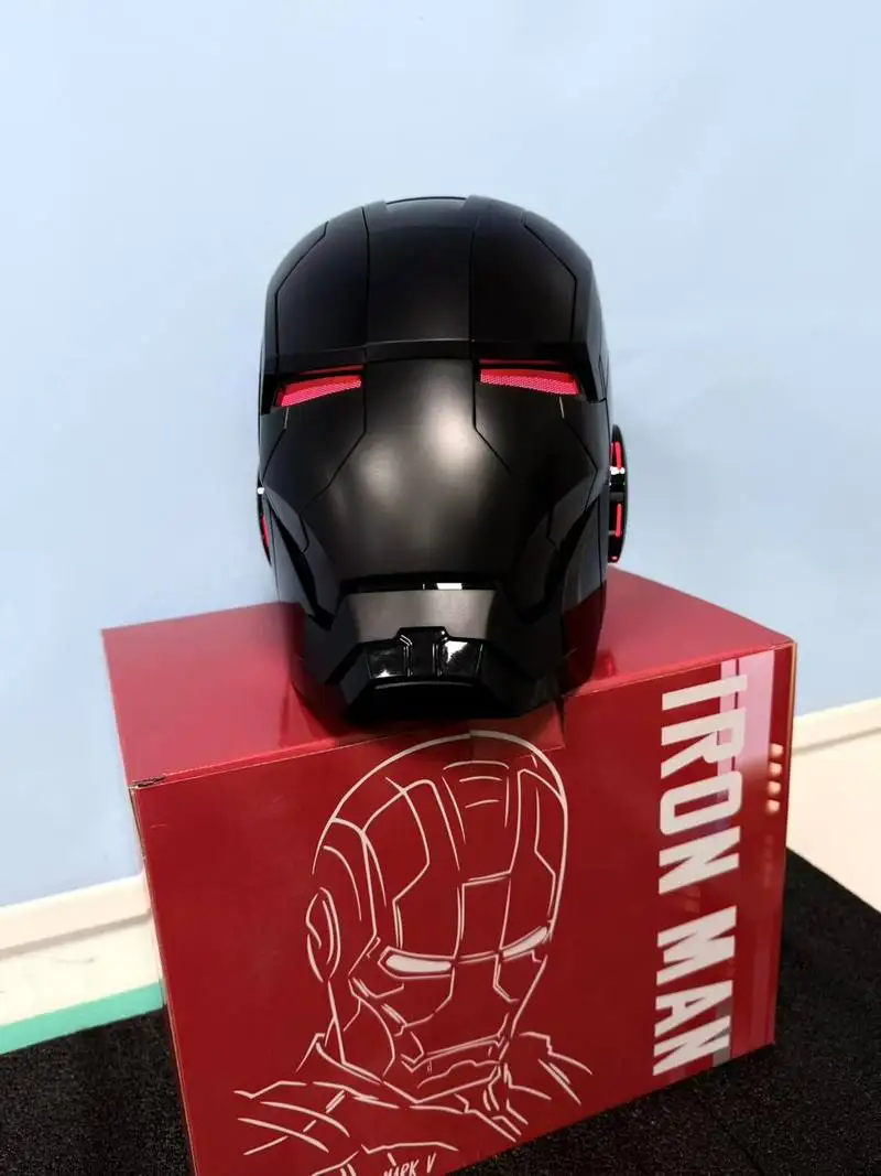 New Marve Black War Machine 1/1 Iron Man New Mk5 Mk50 Helmet Wearable Voice-Activated Electric Opening Closing Birthday Gift