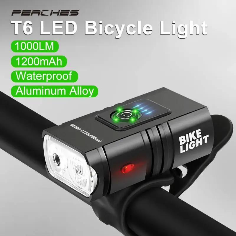 Luz LED frontal para Bicicleta de montaña, linterna potente recargable, 1000 lúmenes