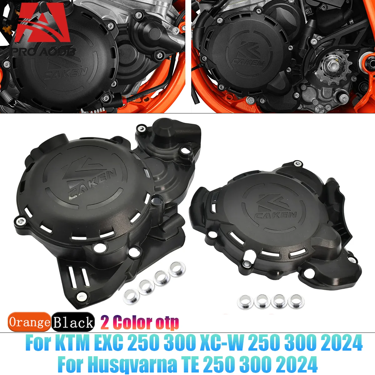 

Motorcycle Engine Ignition Clutch Cover Protector Guard NEW 2024 For Husqvarna TE250 TE300 For KTM EXC250 EXC300 XC-W250 XC-W300