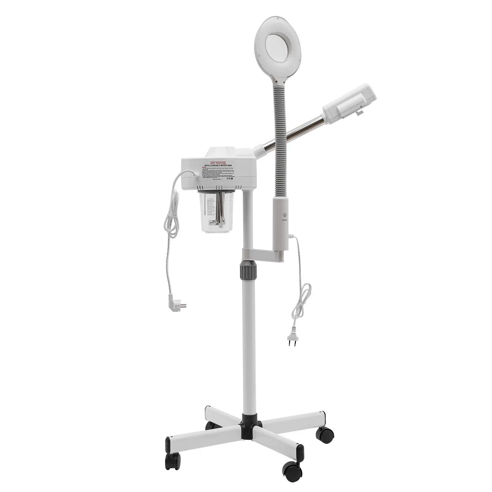 2 w 1 Combi Unit Steamer Lampa powiększająca Lampa powiększająca Gorący wapozon Ozon Streamer Urządzenie parowe Sauna do twarzy 750 W — zdjęcie 6