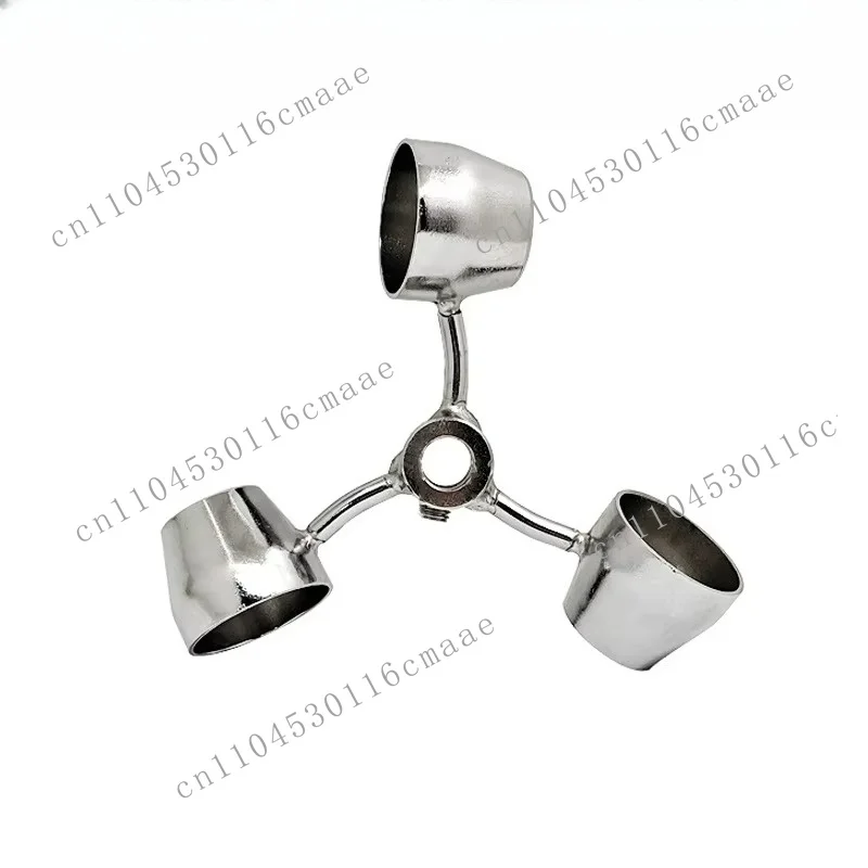 Pneumatic agitator 304 stainless steel blade, three-leaf conical stirring paddle, stirring impeller accessories