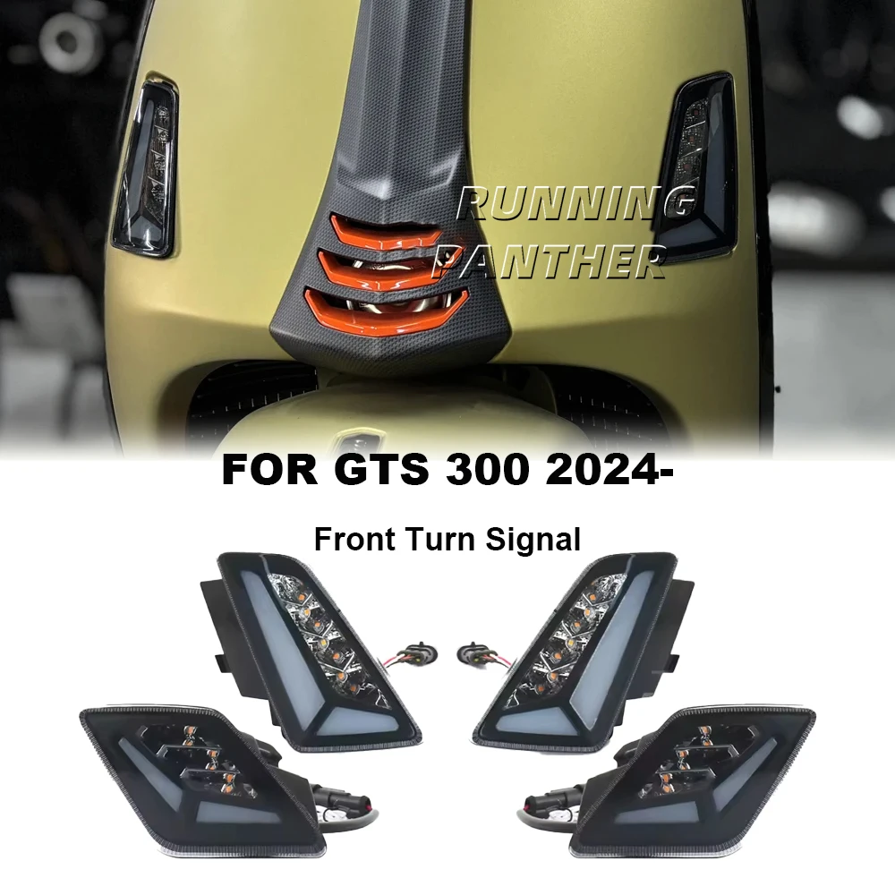 

Подходит для GTS300 для Vespa GTS 300 2023 2024 2025, новый передний и задний указатель поворота, дневные ходовые светодиодные фонари, аксессуары для мотоциклов
