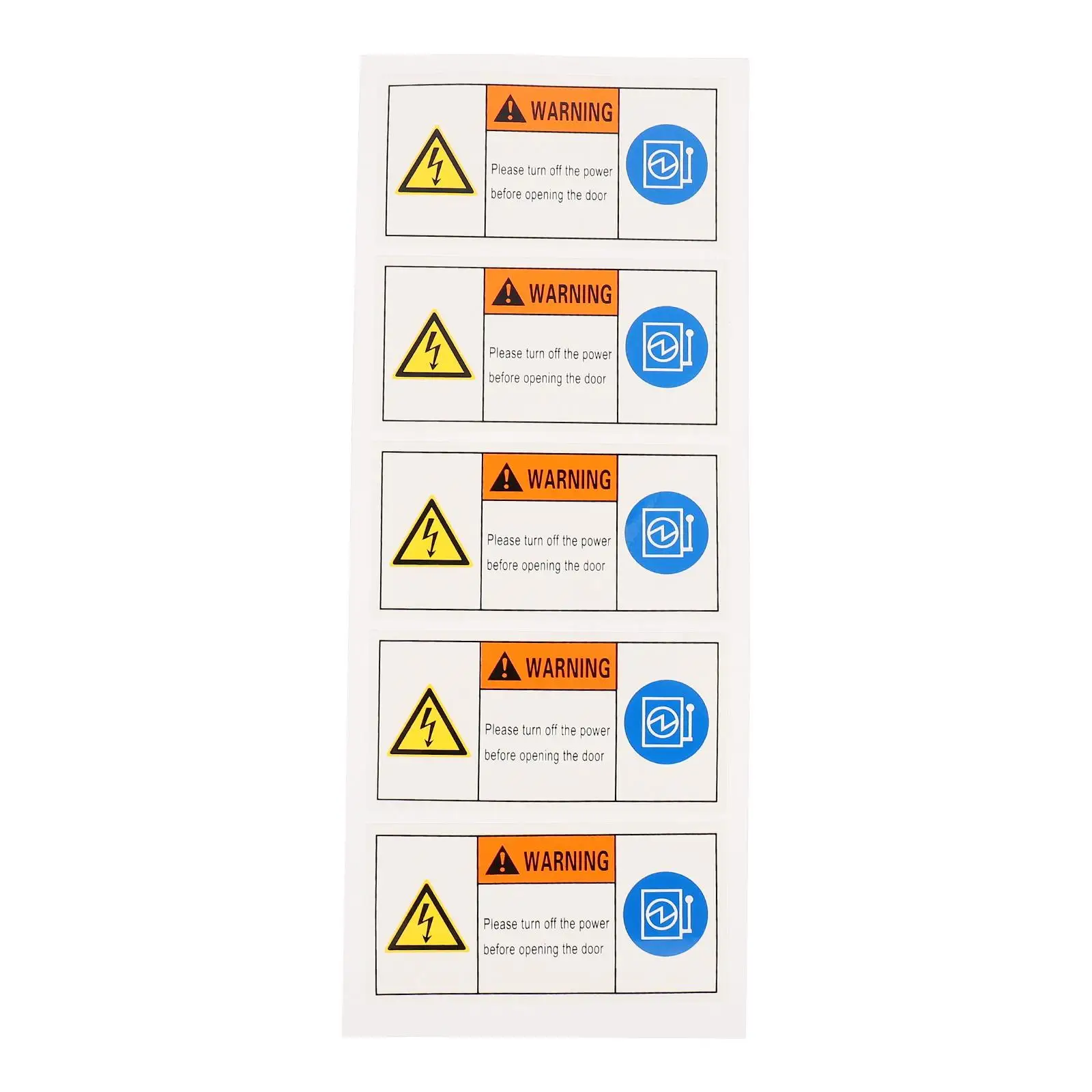 5Pcs Safety Warning Sticker for Electric Box Caution Decals Signs Traffic Security Equipment Door Practical Reliable