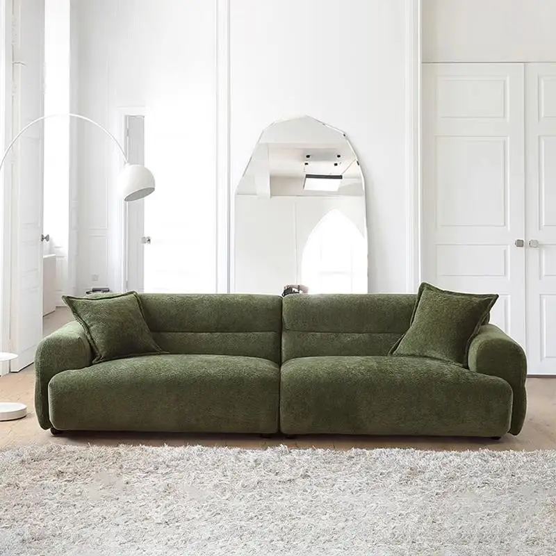 French Vintage Valley Modern Sectional Sofa Premium Feeling Chenille Fabric Solid Wood Frame High Resilience Sponge