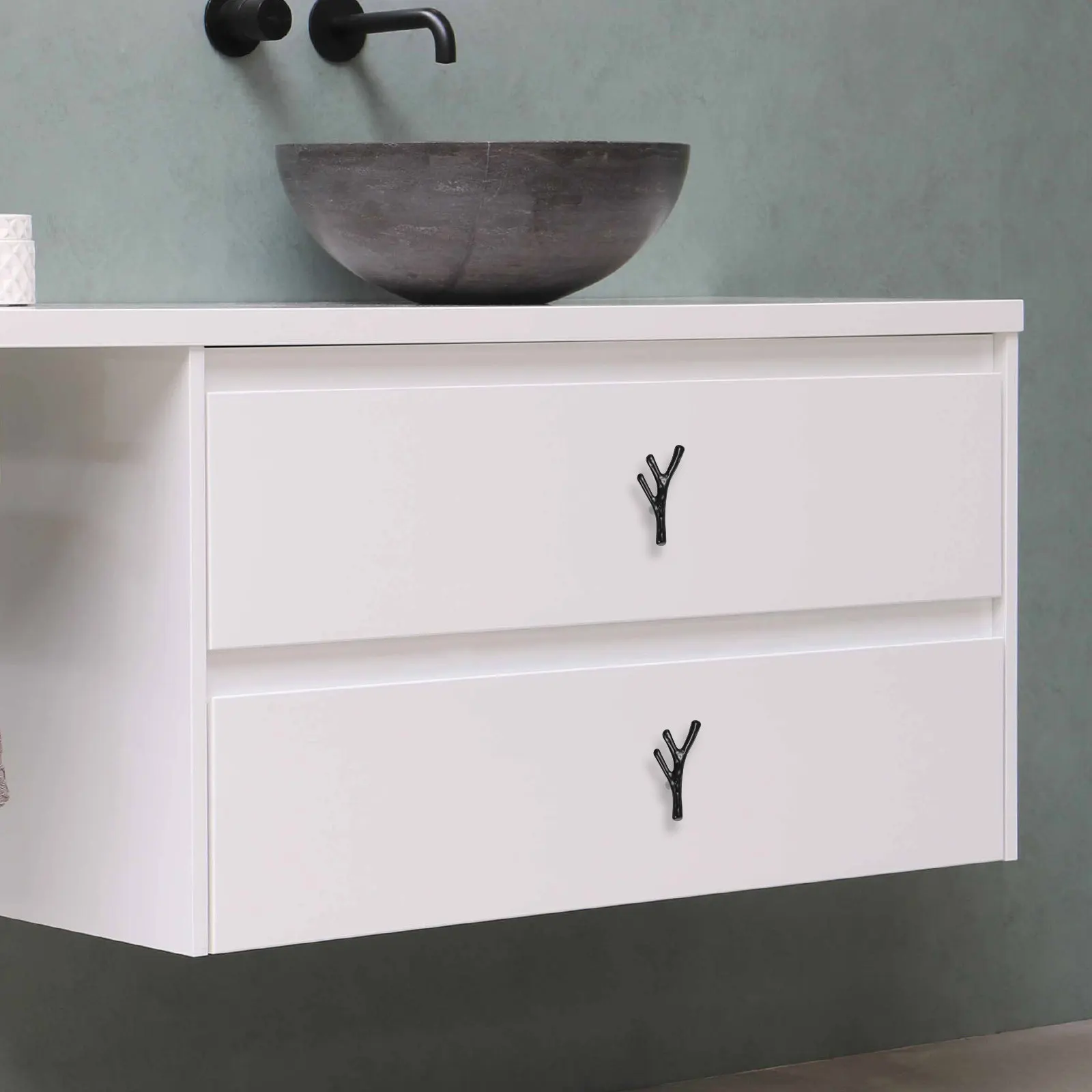 

Набор ручек из цинкового сплава в стиле ветви, прочные современные ручки для шкафов и ящиков, легкие полированные мебельные ручки для дверей