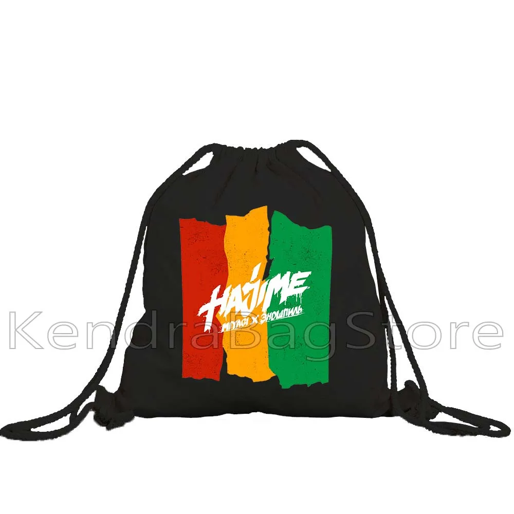 Rapper Hajime Miyagi Andy Panda Great Rap Artist Music Gifts Canvas Drawstring Backpack Sports Gym Sackpack String Bag for Sport