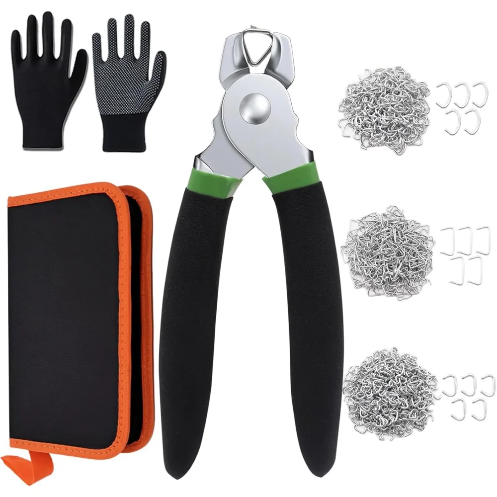 

620 шт. Кольца для свиней с прямыми плоскогубцами для свиных колец с набором кожаных инструментов, оцинкованные кольца для свиней 3/4 1/2 3/8 для клетки для животных