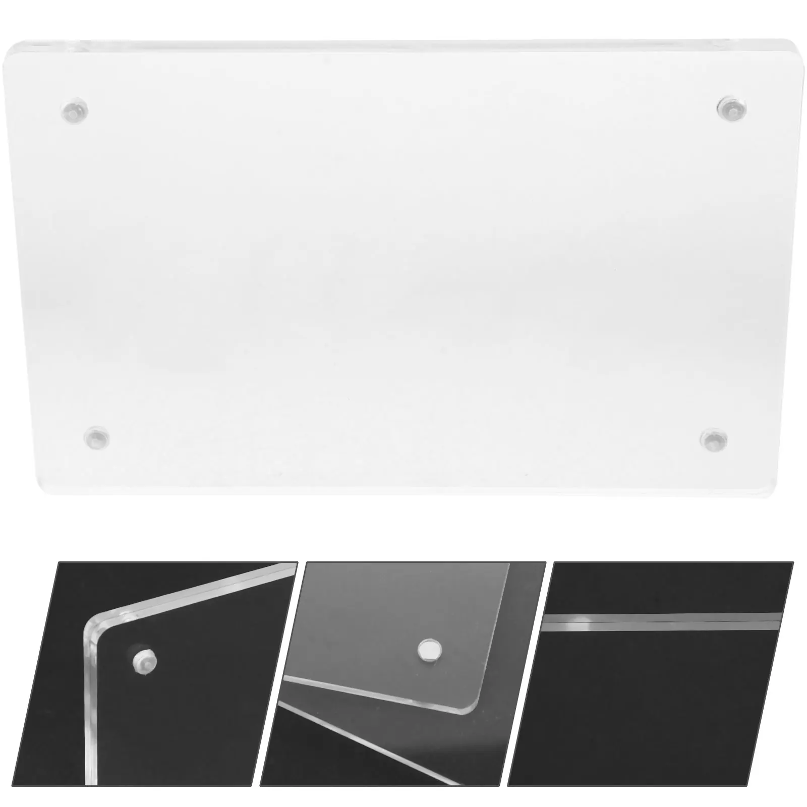 

Clear Acrylic Holder Display For Store Restaurant Office Business License Frame Menu Transparent Price Sign Stand Blank Folder