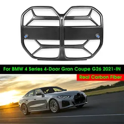 G26 Front Kidney Bumper Grille Real Dry Carbon Fiber Hood Grill For BMW 4 Series 4-Door Gran Coupe 2021-IN Auto Replacement Part