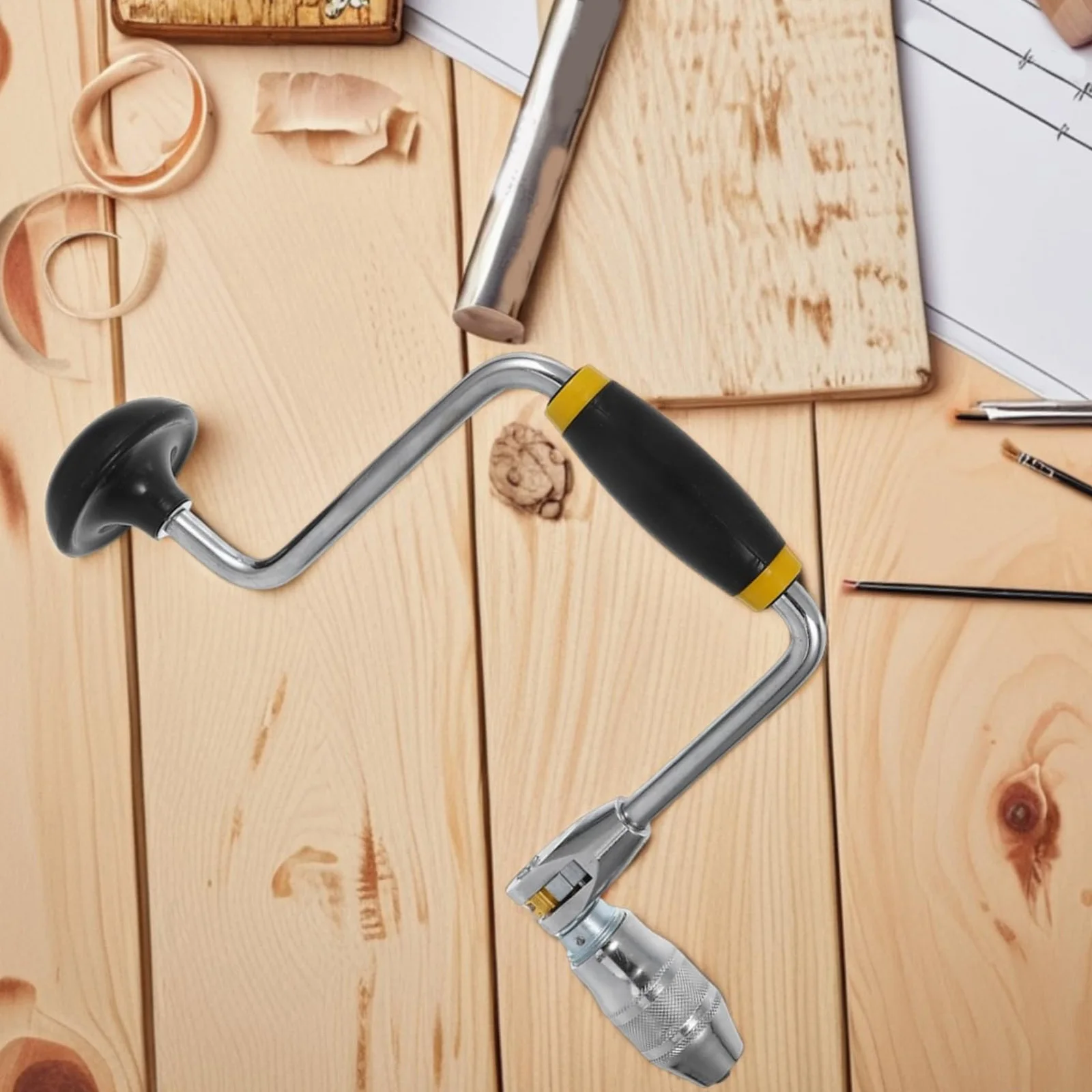 

1 шт. портативная алюминиевая ручная дрель для точного сверления-дерево, металл, акрил, совместимый инструмент для энтузиастов «сделай сам»