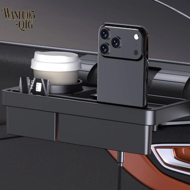Hot Sale Portable Car Door Cup Holder Auto Side Window Drink Bottle Stand Phone Key Organizer With Dual Slot Accessories