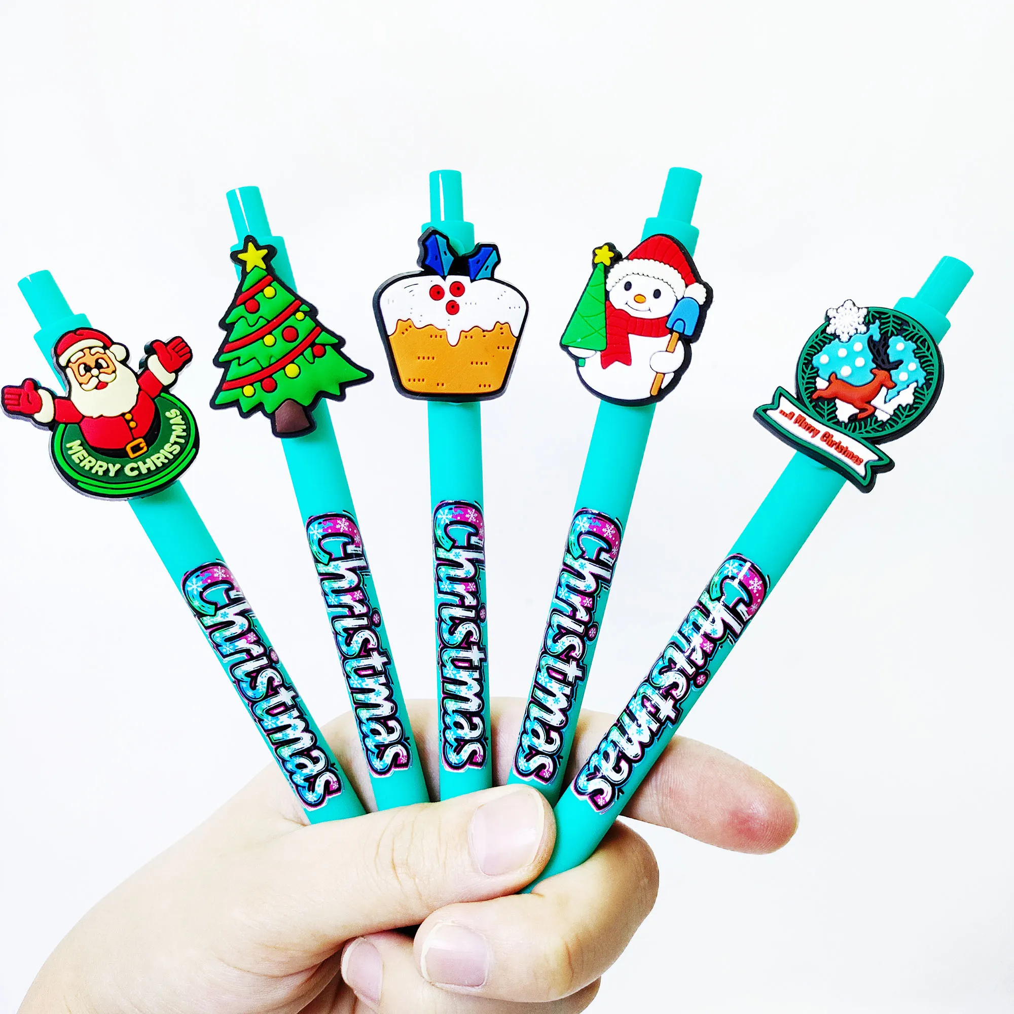 

7Pcs/14Pcs Christmas Themed Ballpoint Pens, Christmas Holiday Gift Pens for Students to Write and Press to Use