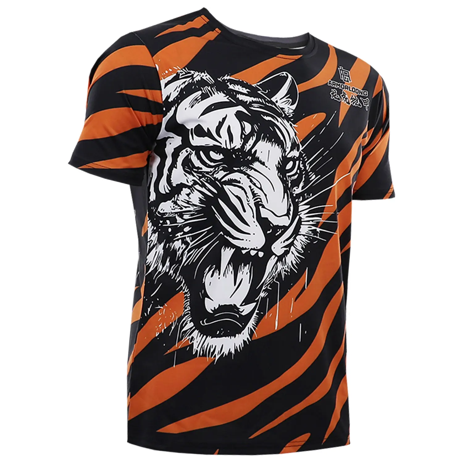 Tiger Muay Thai Fighting Club Sportswear Children\'s Short Sleeve Training Shorts MMA Fitness Boxing Set