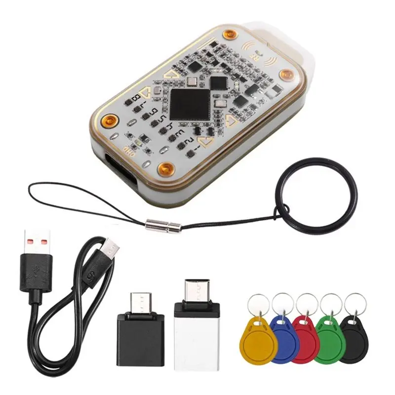 [NEW A09R!】 Chameleon V3.0 Read Write RFID Smart Chip Emulator Reader+ 5XUID Keychain 125K 13.56Mhz ID IC Smart Card Tag Cop