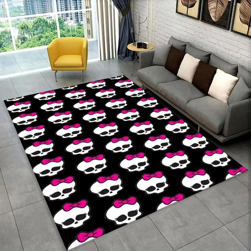Cartoon Monster High Draculaura Vampire Non-Slip Area Rug for Living Room,Bedroom,Playroom,Soft Carpet Floor Mat Home Decor Rug