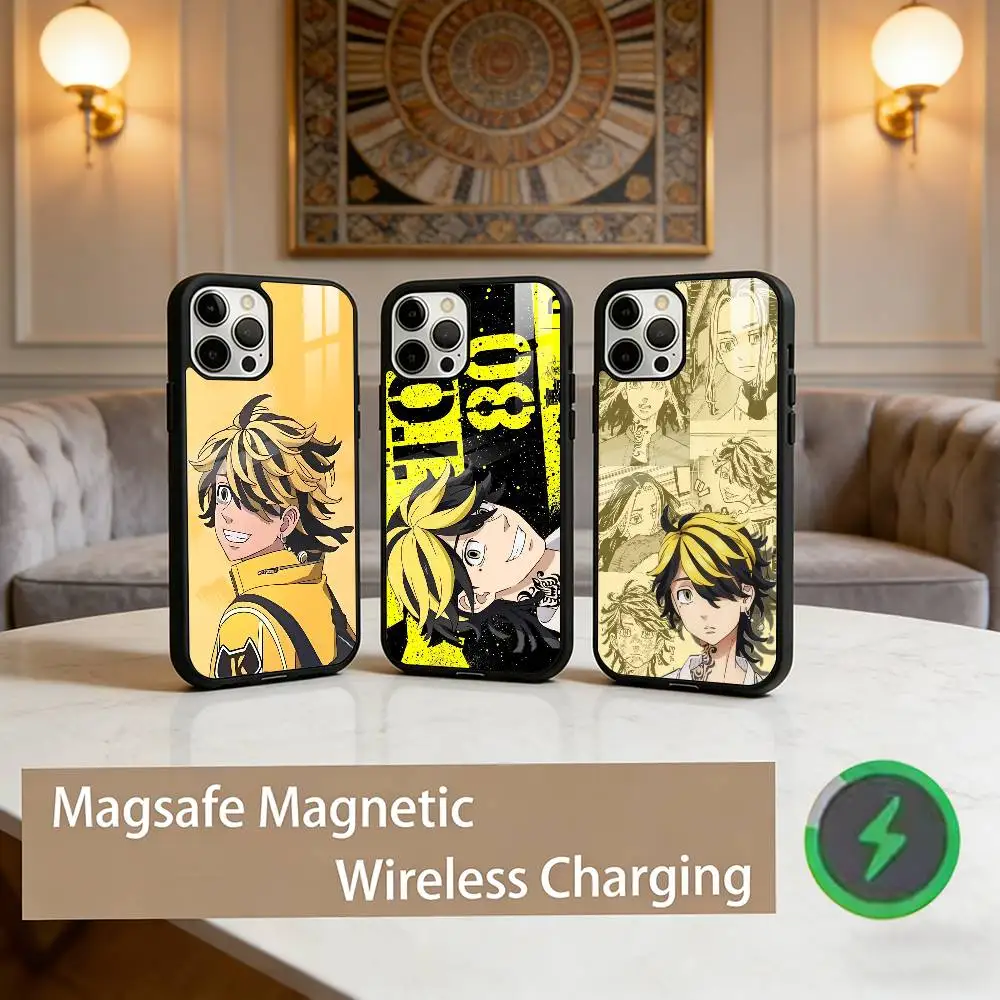 

Чехол для телефона K-Kazutora Hanemiya для iPhone 17, 16, 15, 14, 13, 12, 11 Plus, Pro Max, магнитный, для беспроводной зарядки Magsafe