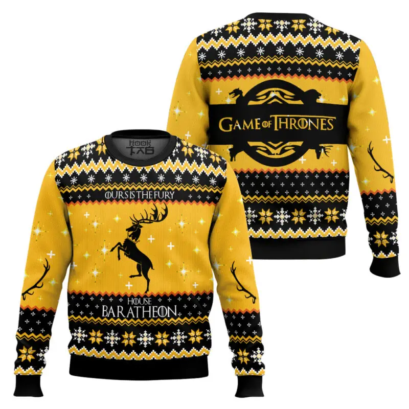 

Game of Thrones Ugly Christmas Sweater Holiday Style Knitted Sweater Retro Nordic Pattern Holiday Party Personalized Dress