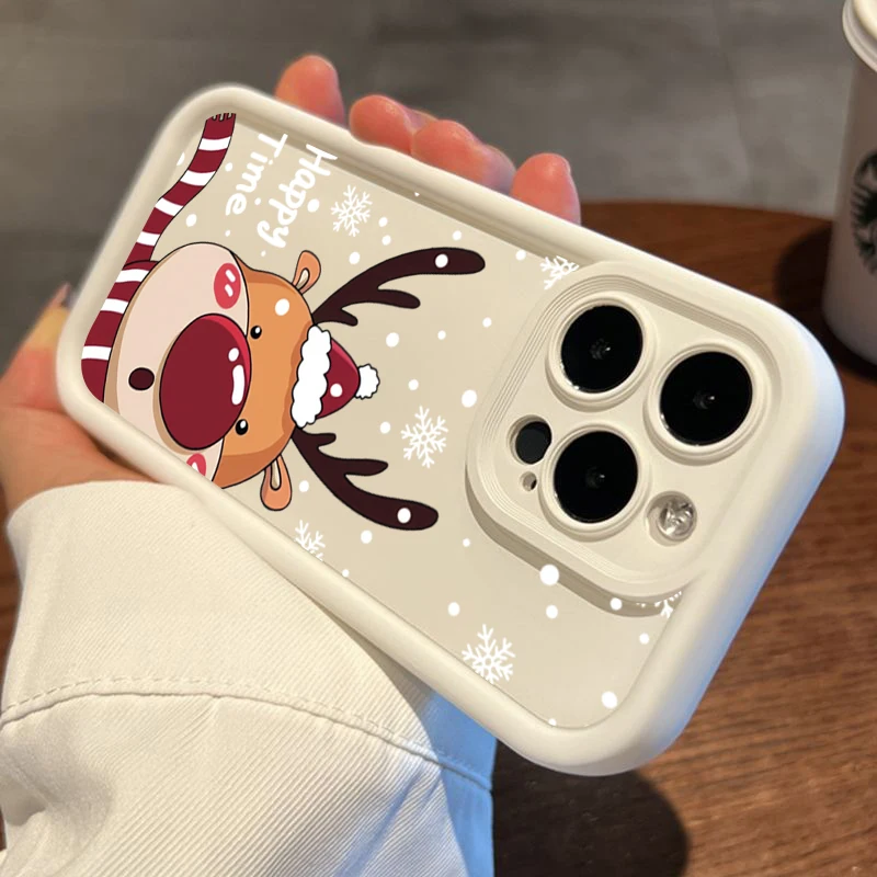 Para Xiaomi 14T funda Poco F6 funda de teléfono con ciervos navideños para Xiaomi Mi 11 Lite 13T 13 12T 12 14 Poco M6 X6 X5 X3 F5 Pro - imagen 5
