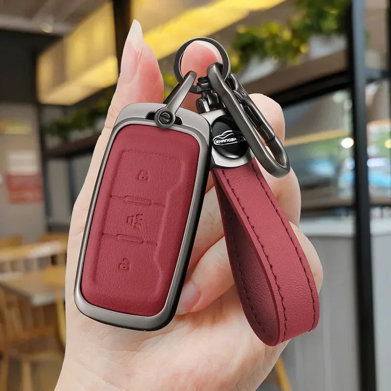 

Alloy Shell Fob Holder For Chery Jetour X70 X70M X70S X90 X95 Plus 2020 2021 2022 Car Remote Key Case Cover Keychain Accessories