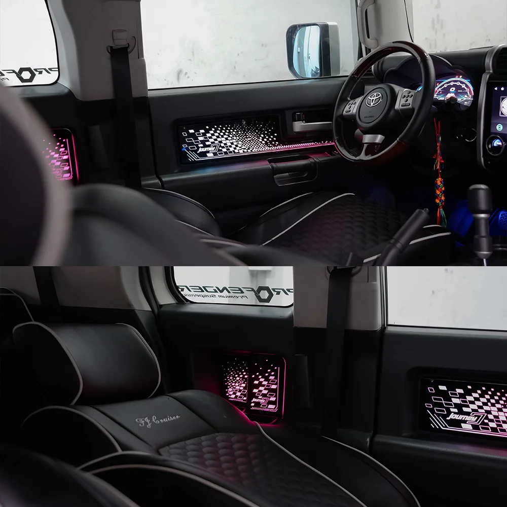 Upgrade and modify LED Car Inner Ambient Light For Toyota FJ Cruiser 2007-2022 Model Year  Ambient Lamp OEM Size Rainbow Kit