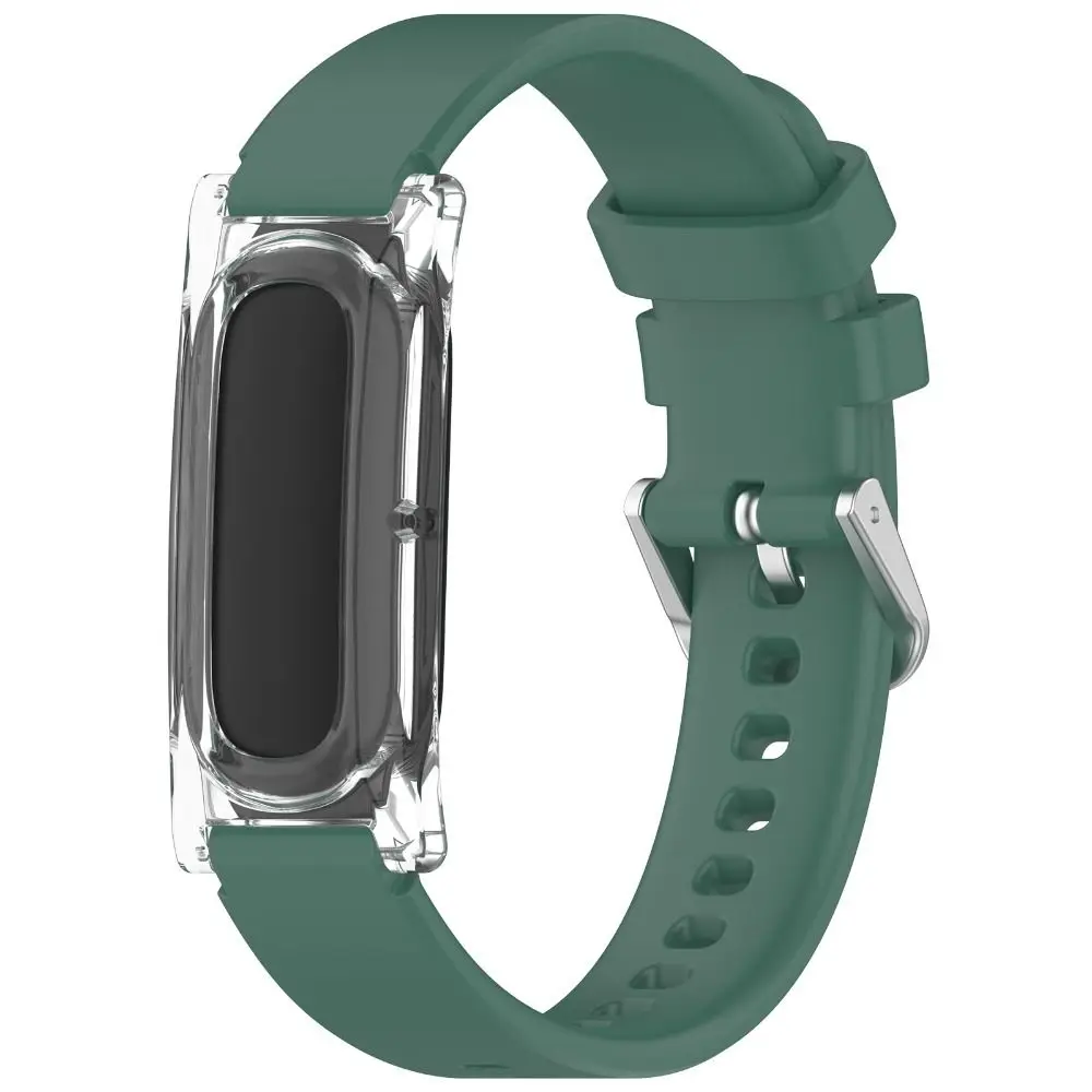 Replacement Silicone Loop Watchband Strap Clear Case Breathable Wristband Adjustable Bracelet for Google Fitbit Air