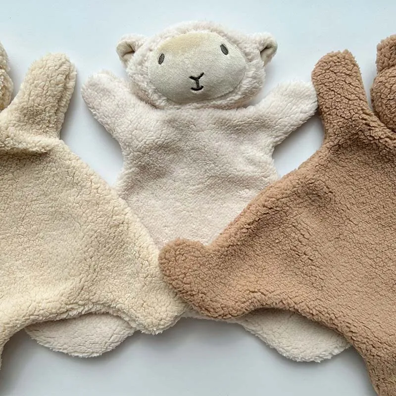 دمية مهدئة للأطفال لملحقات حديثي الولادة دعائم تصوير لطيفة على شكل دب خروف دمية نوم للأطفال رعاية الطفل دمى قطيفة ناعمة