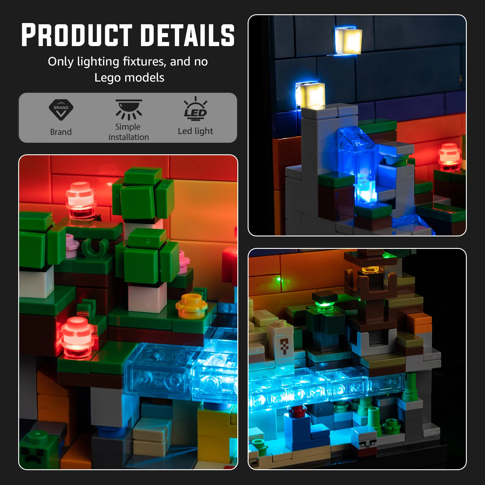 

LED Lighting Set Suitable for LEGO Mini Biomes 21589