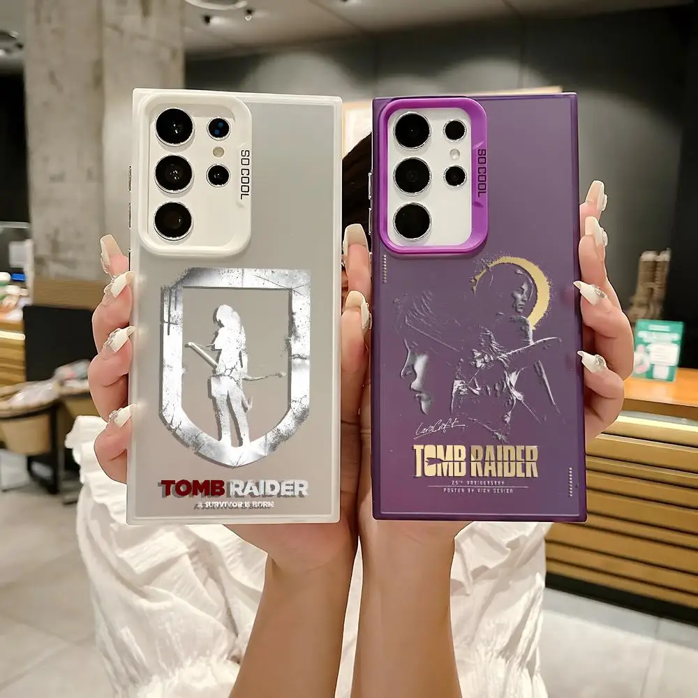Чехол для телефона Shadow of T-TombS Raider для Samsung Galaxy S25 Edge S24 S23 S22 S21 S20 Ultra Funda, силиконовый серебристый чехол