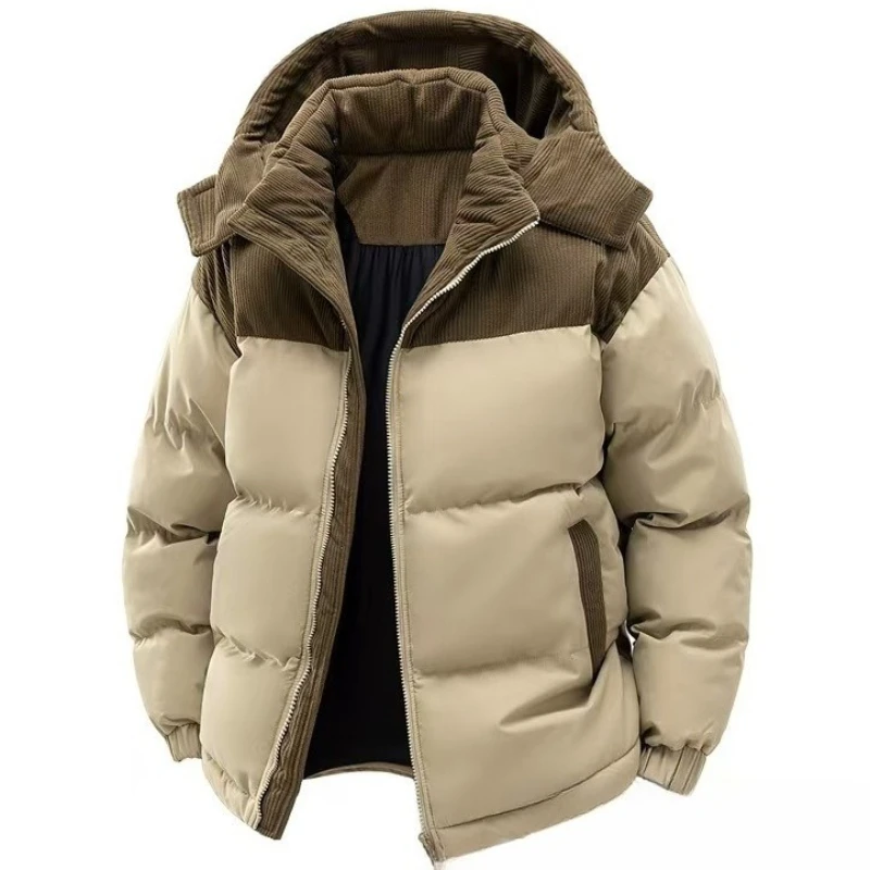 

Thick Padded Jackets Warm High Quality Loose Clothing Tide Autumn Winter Bright Face Short Cotton Padded Jacket Coat Men's New