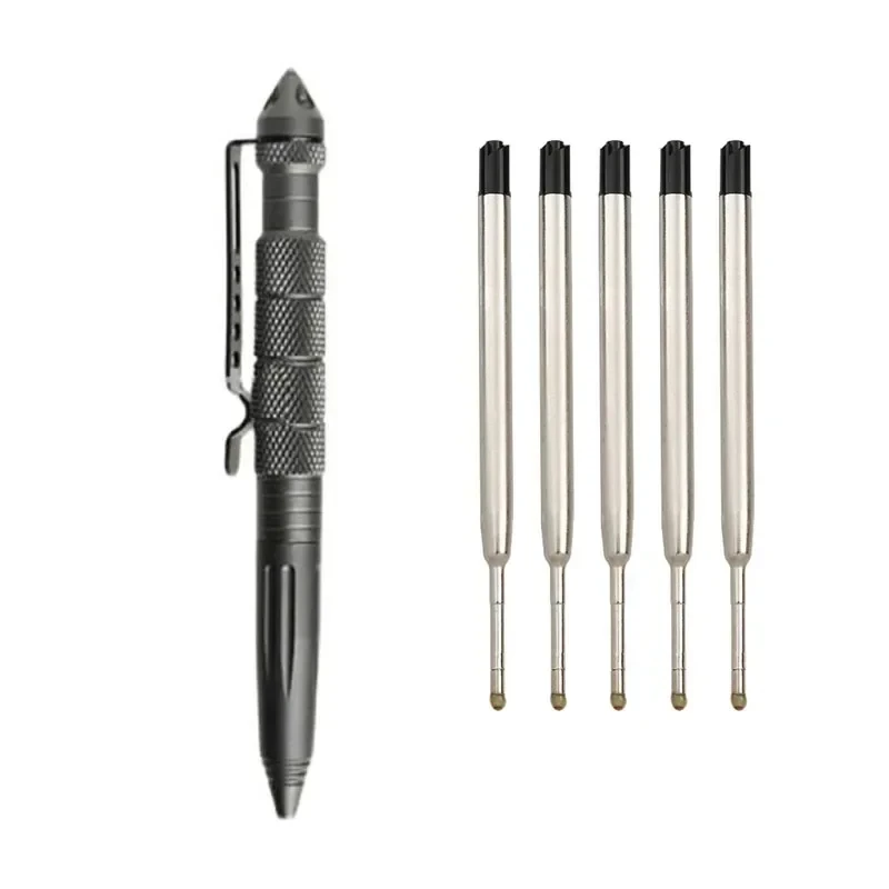 Hochwertige, rutschfeste, selbstverteidige Kugelschreiber aus Aluminium, multifunktionaler taktischer Stift, Bürozubehör, Schulbedarf