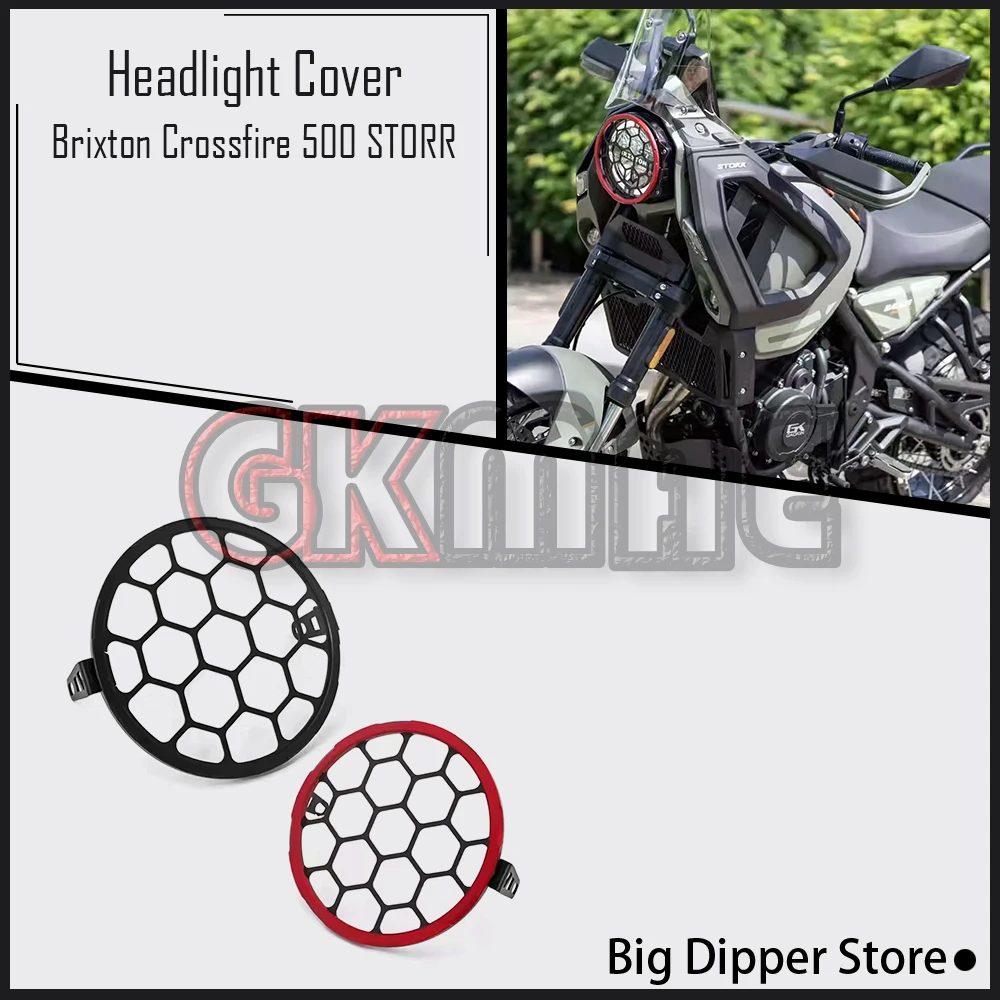 

New For Brixton Crossfire 500 STORR 500STORR Motorcycle Headlight Mesh Aluminum Alloy Cover Honeycomb Protective Cover