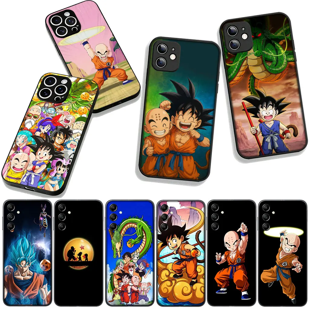 Чехол для Samsung Galaxy S25 S24 S22 S23 FE Ultra Plus A56 A05 A06 A15 A16 A55 S7 Edge с изображением драконов и шаров Гоку из Dragon Ball