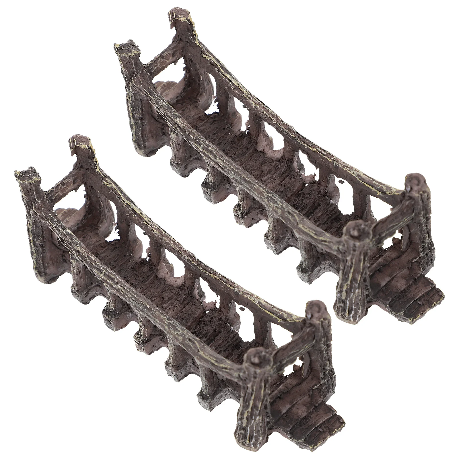 

2Pcs Artificial Bridge Decoration Resin Simulation Bridge Aquarium Landscape Ornament Fish Tank Accessories Fish Tank Landscape