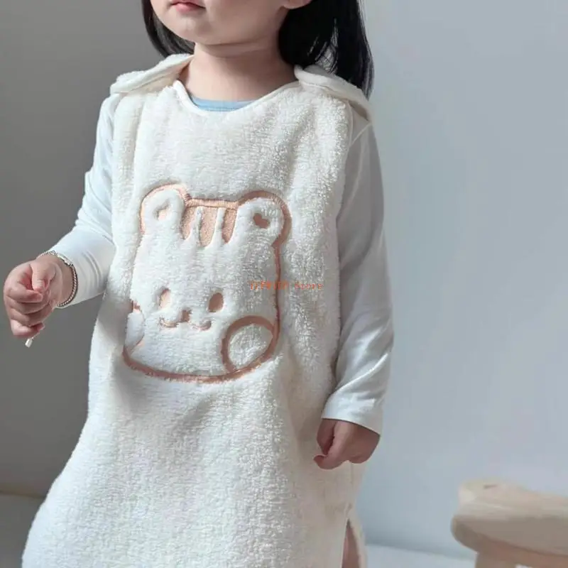 U50F كيس نوم دافئ للأطفال لفصل الخريف والشتاء لحاف سميك مقاوم للركلة للأطفال