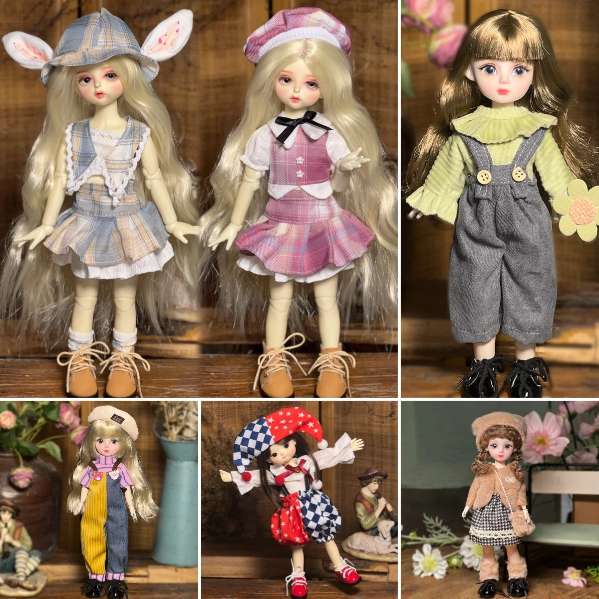 1/6 BJD Doll JK Academy Style Princess Skirt 30cm Doll Lolita Skirt Set Doll Changing Clothes